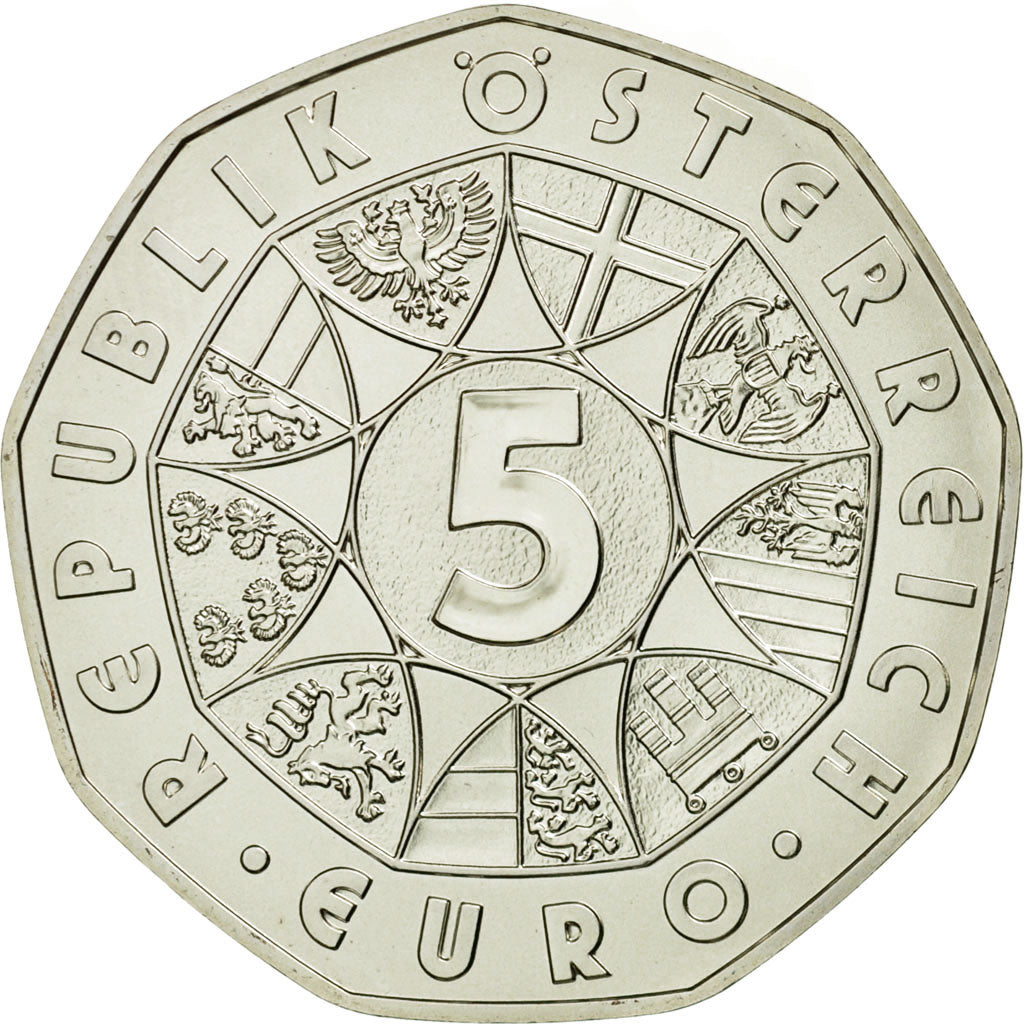 Coin, Austria, 5 Euro, 2004, Venice, MS(63), Silver, KM:3113