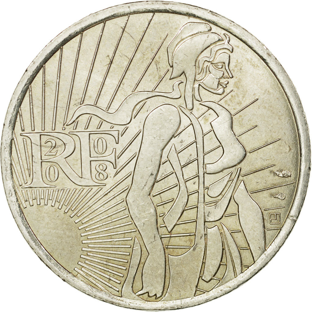 France, 5 Euro, 2008, MS(63), Silver, Gadoury:EU287, KM:1534