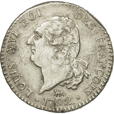 Munten, Frankrijk, 30 sols françois, 1792, Paris, ZF+, Zilver, KM 606.1