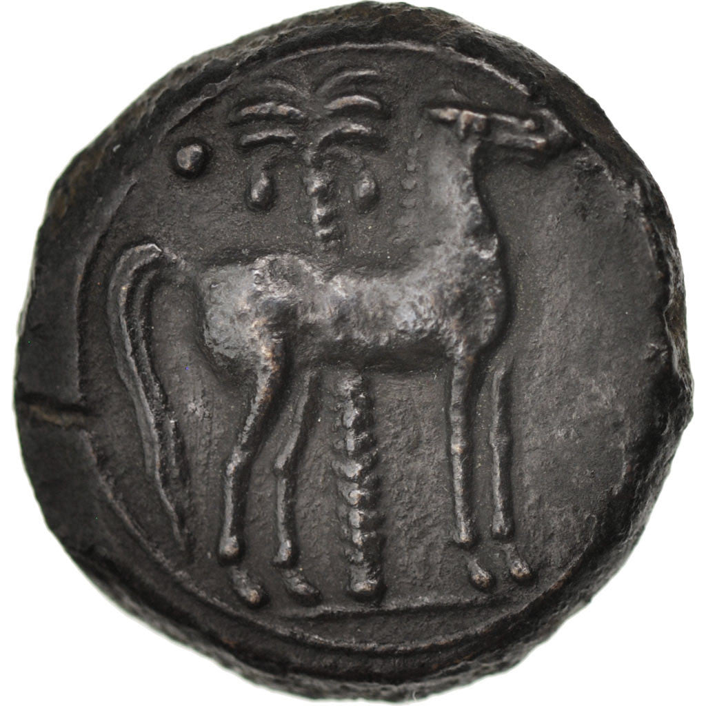 Coin, Carthage, Zeugitane, Tanit, Bronze Unit, Carthage, AU(55-58), Copper, SNG