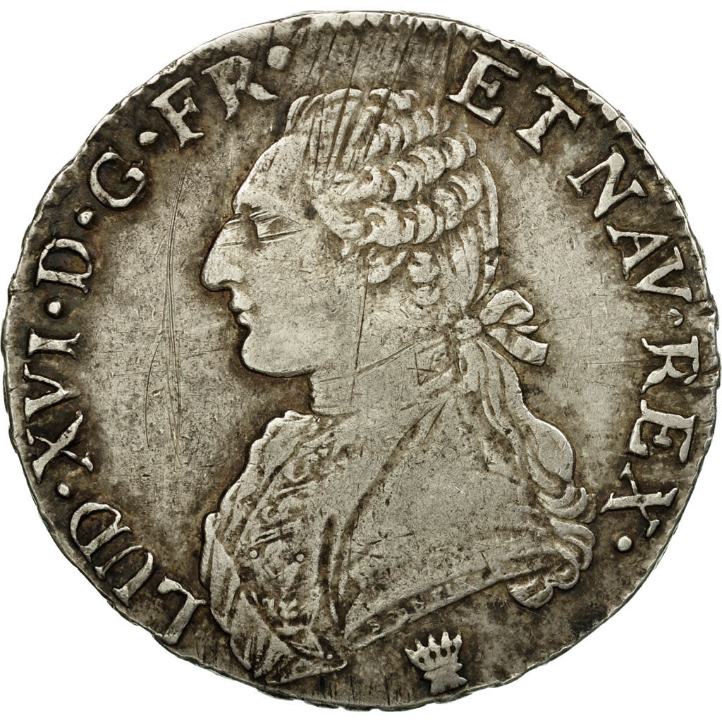 Moneda, Francia, Louis XVI, Écu aux branches d'olivier,1784,Limoges,BC+,KM 564.7