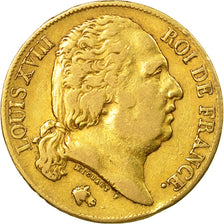 Munten, Frankrijk, Louis XVIII, 20 Francs, 1819, Paris, FR+, Goud, KM 712.1