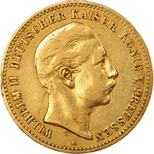 Coin, German States, PRUSSIA, Wilhelm II, 10 Mark, 1890, Berlin,EF(40-45),KM 520