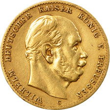 Munten, Duitse staten, PRUSSIA, Wilhelm I, 10 Mark, 1873, Cleves,ZF+,Goud,KM 502
