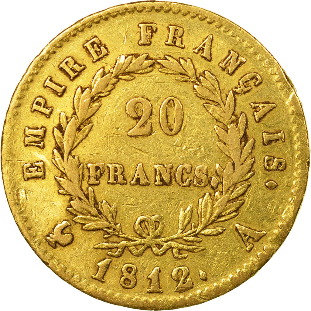 Munten, Frankrijk, Napoléon I, 20 Francs, 1812, Paris, FR+, Goud, KM:695.1
