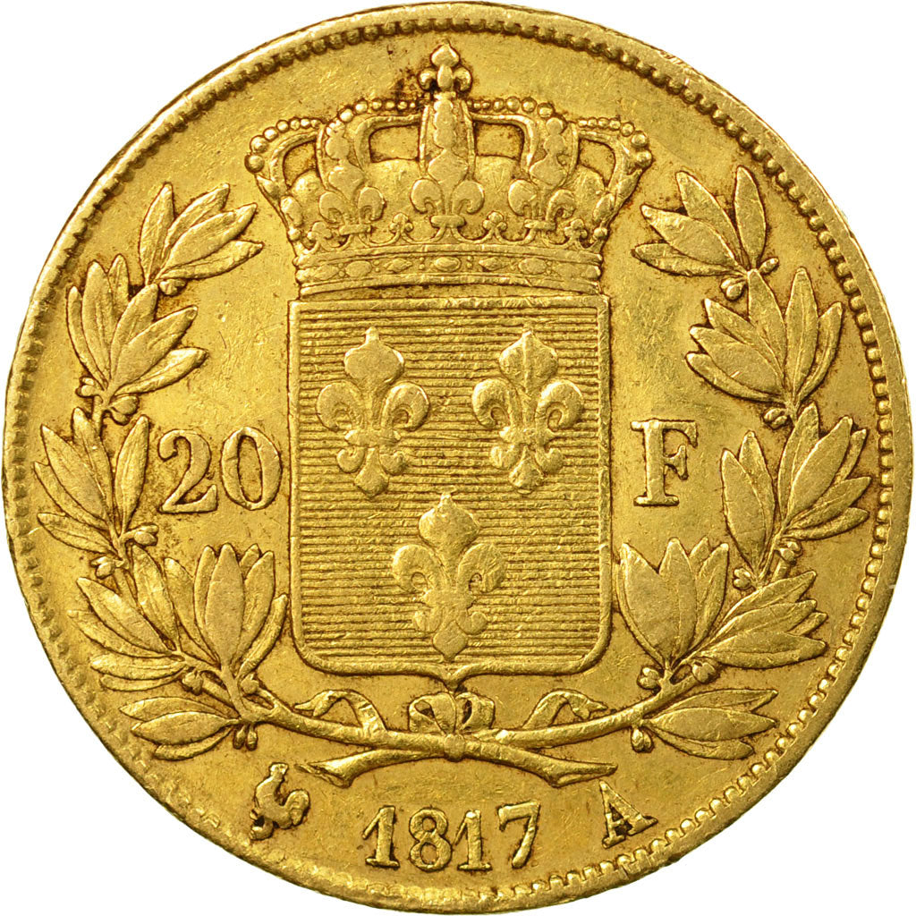 Monnaie, France, Louis XVIII, 20 Francs, 1817, Paris, TB+, Or, KM 712.1,Gad 1028