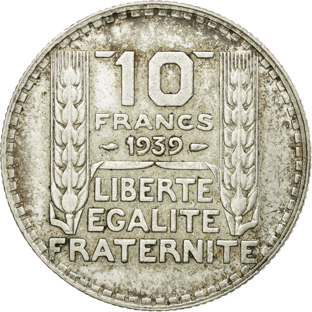 Coin, France, Turin, 10 Francs, 1939, Paris, EF(40-45), Silver, KM:878