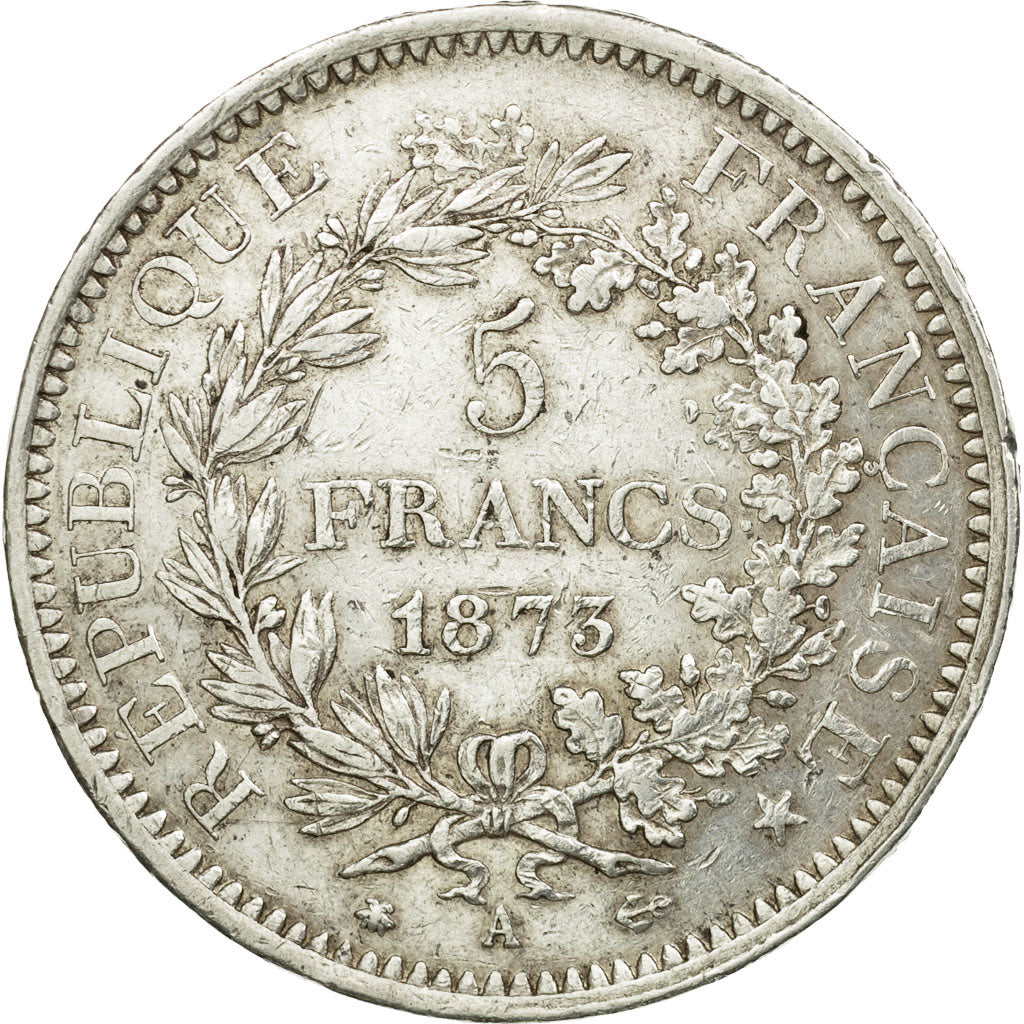 Coin, France, Hercule, 5 Francs, 1873, Paris, AU(50-53), Silver, KM:820.1