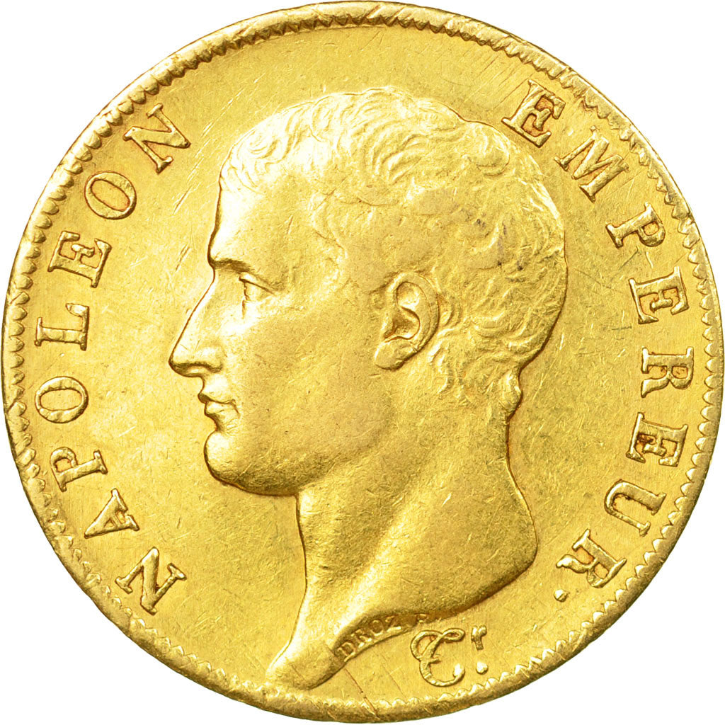Coin, France, Napoléon I, 40 Francs, 1806, Paris, AU(50-53), Gold, KM:675.1