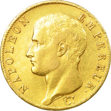 Coin, France, Napoléon I, 40 Francs, 1806, Paris, AU(50-53), Gold, KM:675.1
