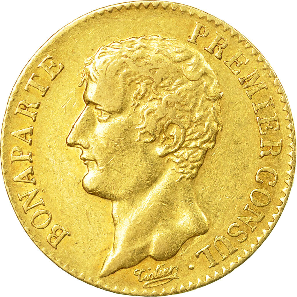 Monnaie, France, Napoléon I, 20 Francs, 1803, Paris, TTB, Or,Gadoury:1020,KM 651