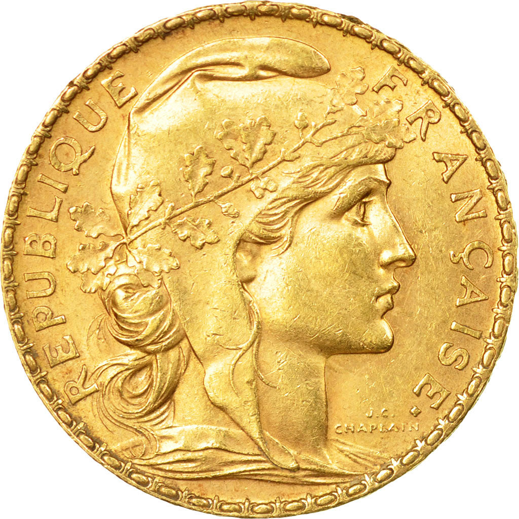 Munten, Frankrijk, Marianne, 20 Francs, 1901, Paris, PR, Goud, KM:847