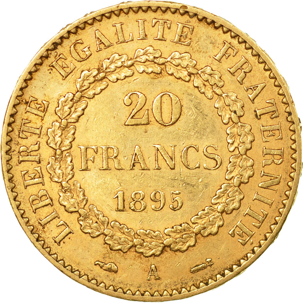 Coin, France, Génie, 20 Francs, 1895, Paris, EF(40-45), Gold, KM:825