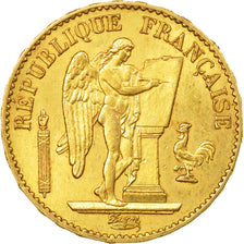 Munten, Frankrijk, Génie, 20 Francs, 1878, Paris, PR, Goud, KM:825