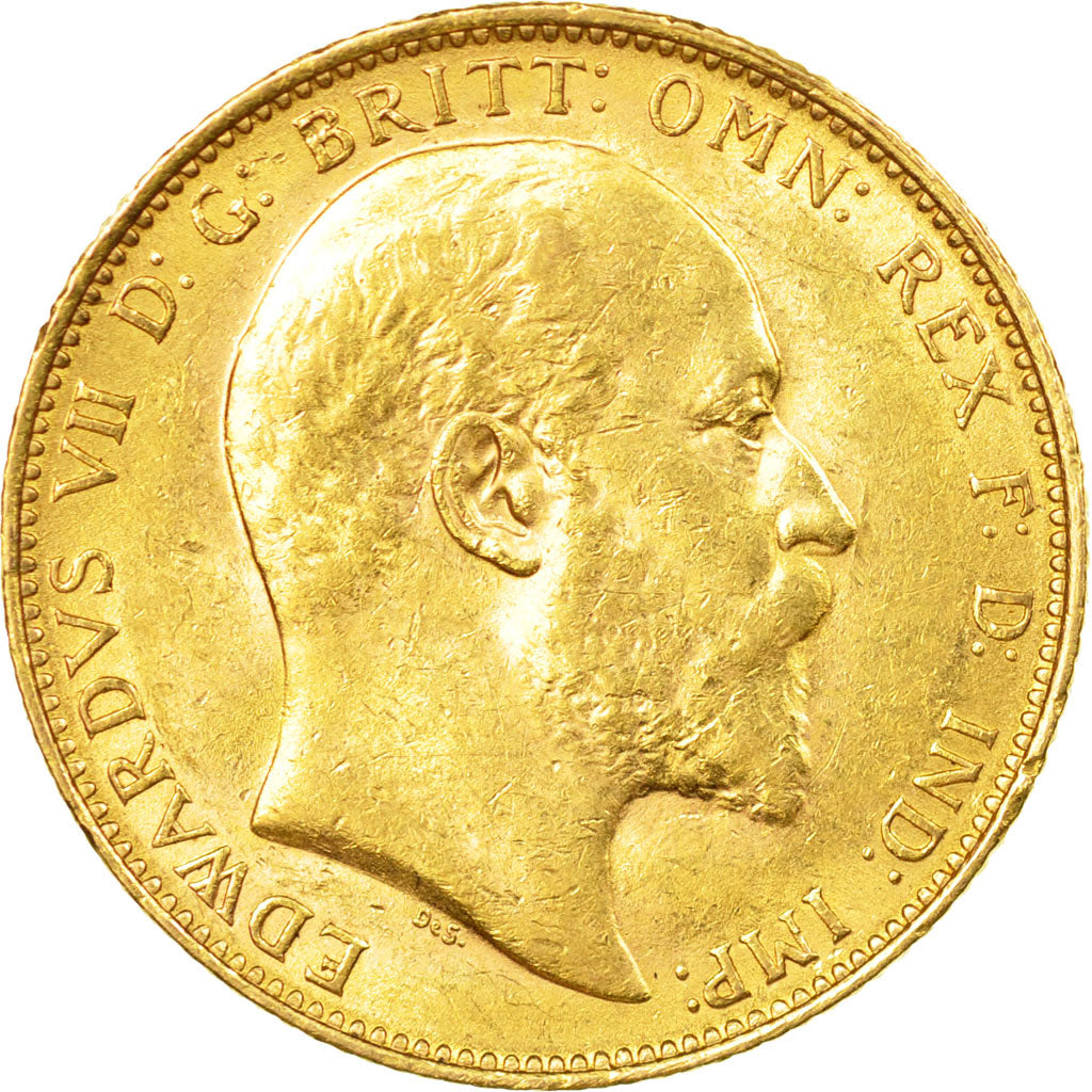 Coin, Australia, Edward VII, Sovereign, 1903, Melbourne, AU(55-58), Gold, KM:15