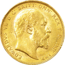 Coin, Australia, Edward VII, Sovereign, 1903, Melbourne, AU(55-58), Gold, KM:15