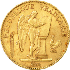 Coin, France, Génie, 20 Francs, 1893, Paris, AU(50-53), Gold, KM:825