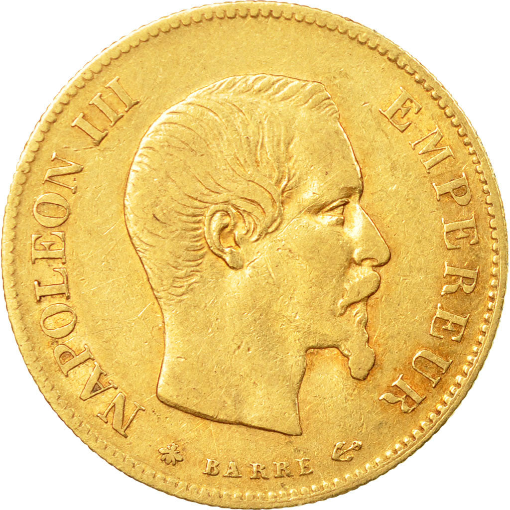 Coin, France, Napoleon III, 10 Francs, 1860, Paris, Gold, VF(30-35),KM 784.3