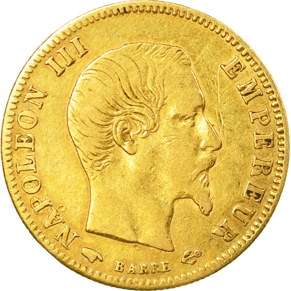 Munten, Frankrijk, Napoleon III, 5 Francs, 1856, Paris, FR+, Goud, KM 787.1