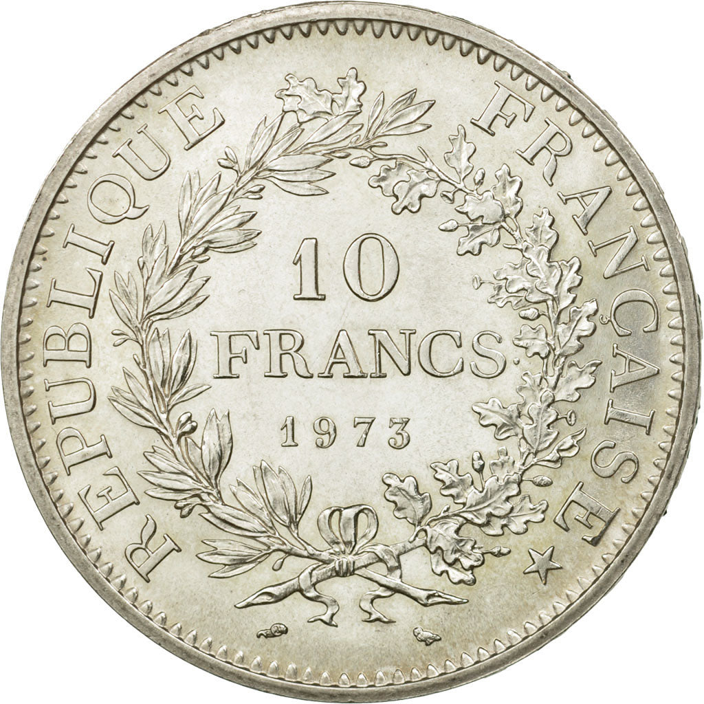 Coin, France, Hercule, 10 Francs, 1973, Paris, MS(60-62), Silver, KM:932