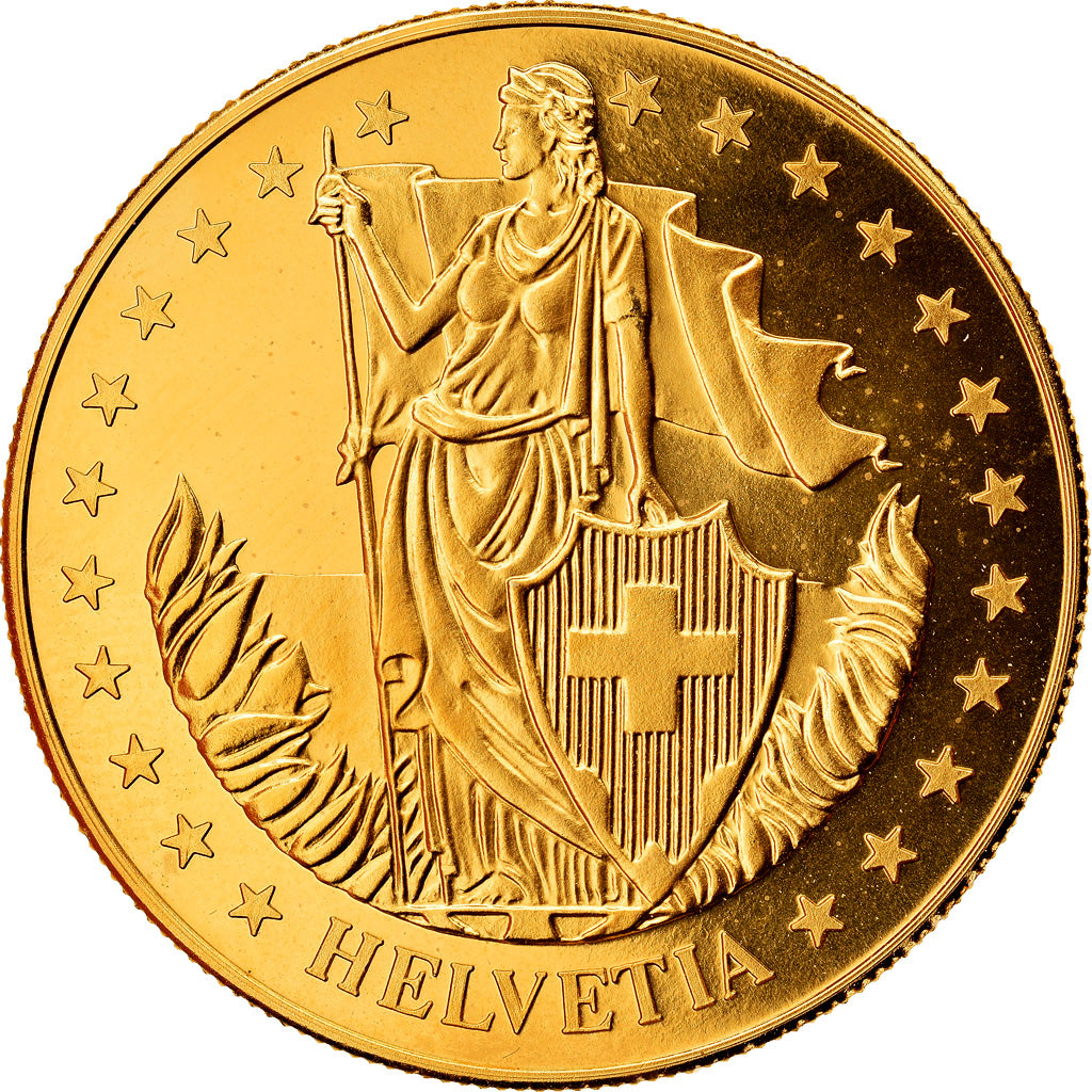 Switzerland, Medal, C.E Jeanneret, Le Corbusier, MS(64), Copper-Nickel Gilt