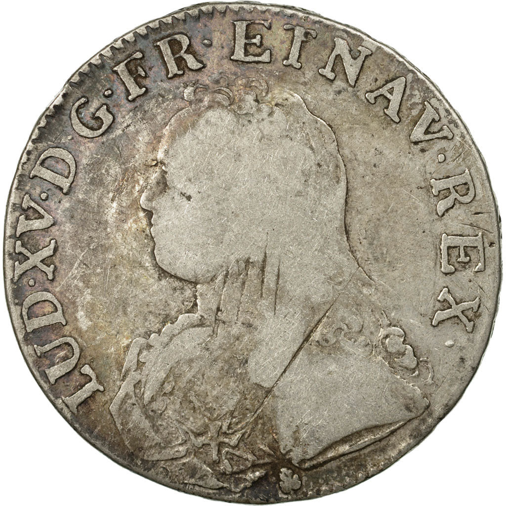 Moneta, Francja, Louis XV, Écu aux branches d'olivier, Ecu, 1734, Riom