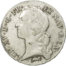Coin, France, Louis XV, Ecu au bandeau,1763, Orléans, VF(30-35),Silver,KM:523.18