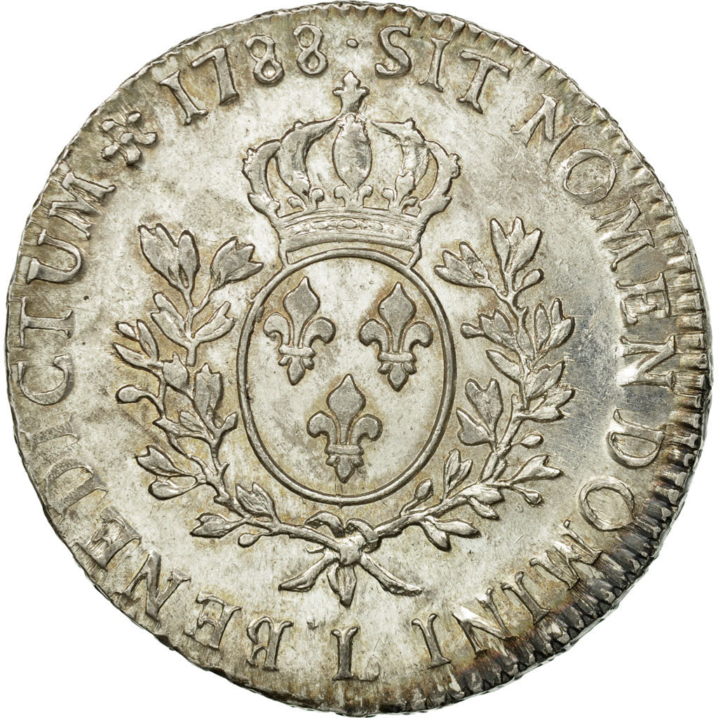 Coin,France,Louis XVI,Écu aux branches d'olivier,1788,Bayonne,AU(50-53),KM 564.9