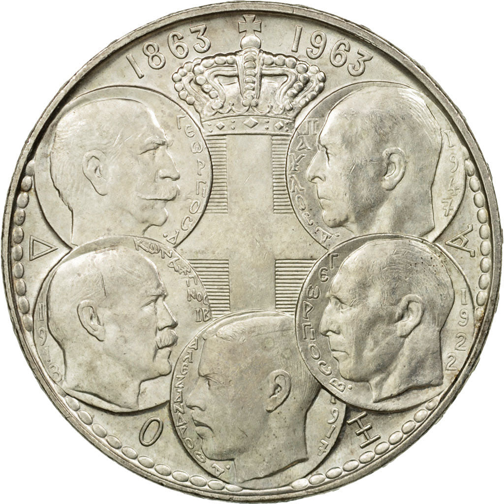 Coin, Greece, Paul I, 30 Drachmai, 1963, MS(60-62), Silver, KM:86