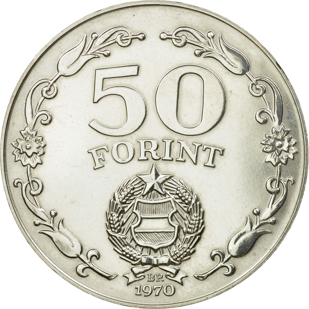 Coin, Hungary, 50 Forint, Otven, 1970, MS(60-62), Silver, KM:592