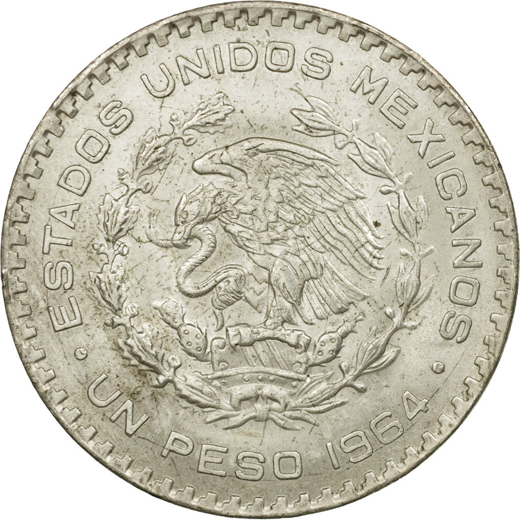 Monnaie, Mexique, Peso, 1964, Mexico City, SUP, Argent, KM:459