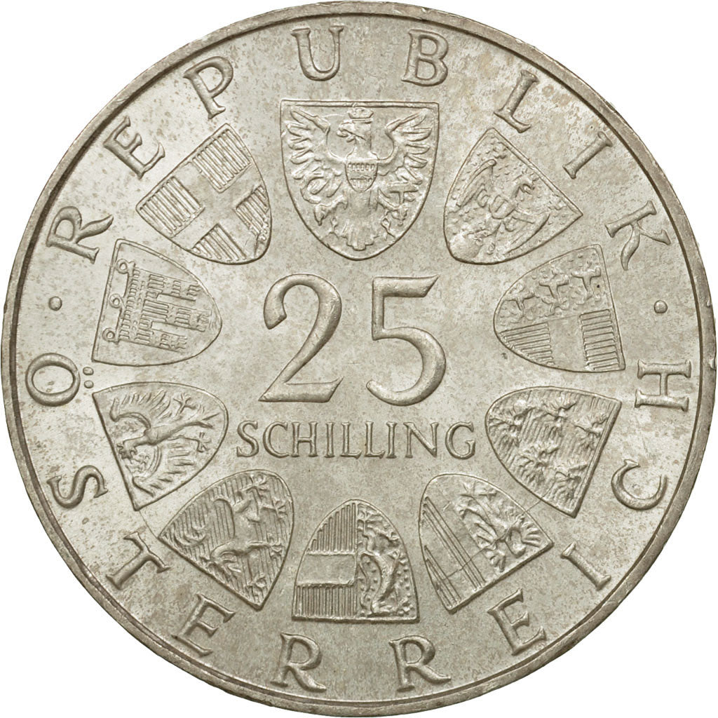 Coin, Austria, 25 Schilling, 1973, AU(55-58), Silver, KM:2915