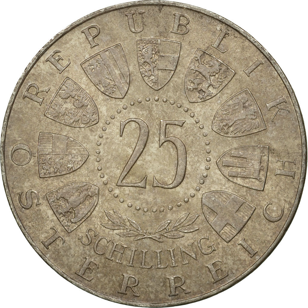 Coin, Austria, 25 Schilling, 1957, AU(55-58), Silver, KM:2883