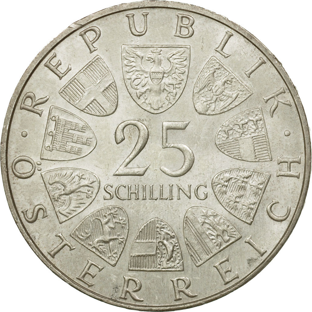 Coin, Austria, 25 Schilling, 1971, AU(55-58), Silver, KM:2910