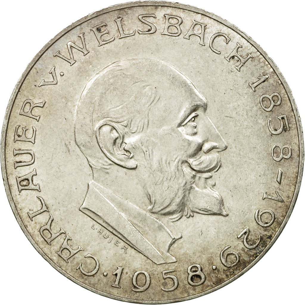 Coin, Austria, 25 Schilling, 1958, AU(55-58), Silver, KM:2884