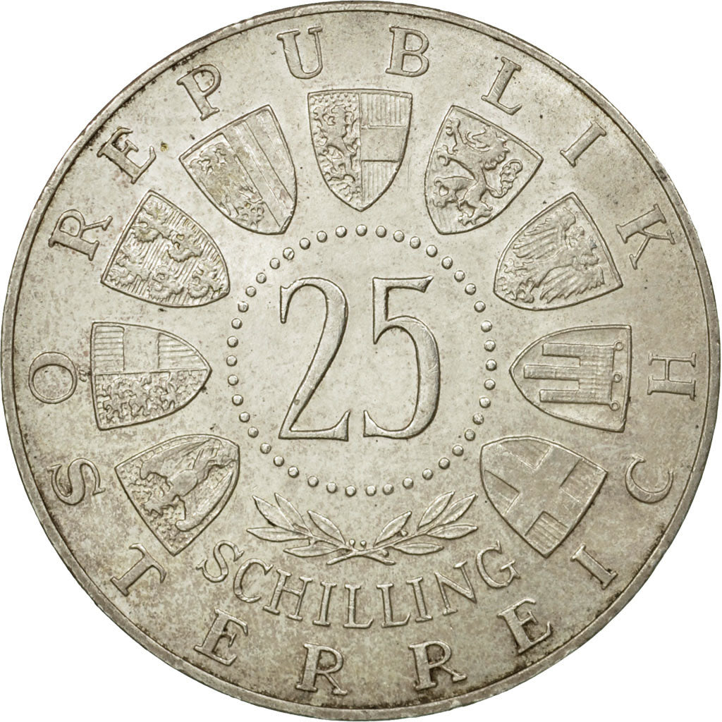 Coin, Austria, 25 Schilling, 1958, AU(55-58), Silver, KM:2884
