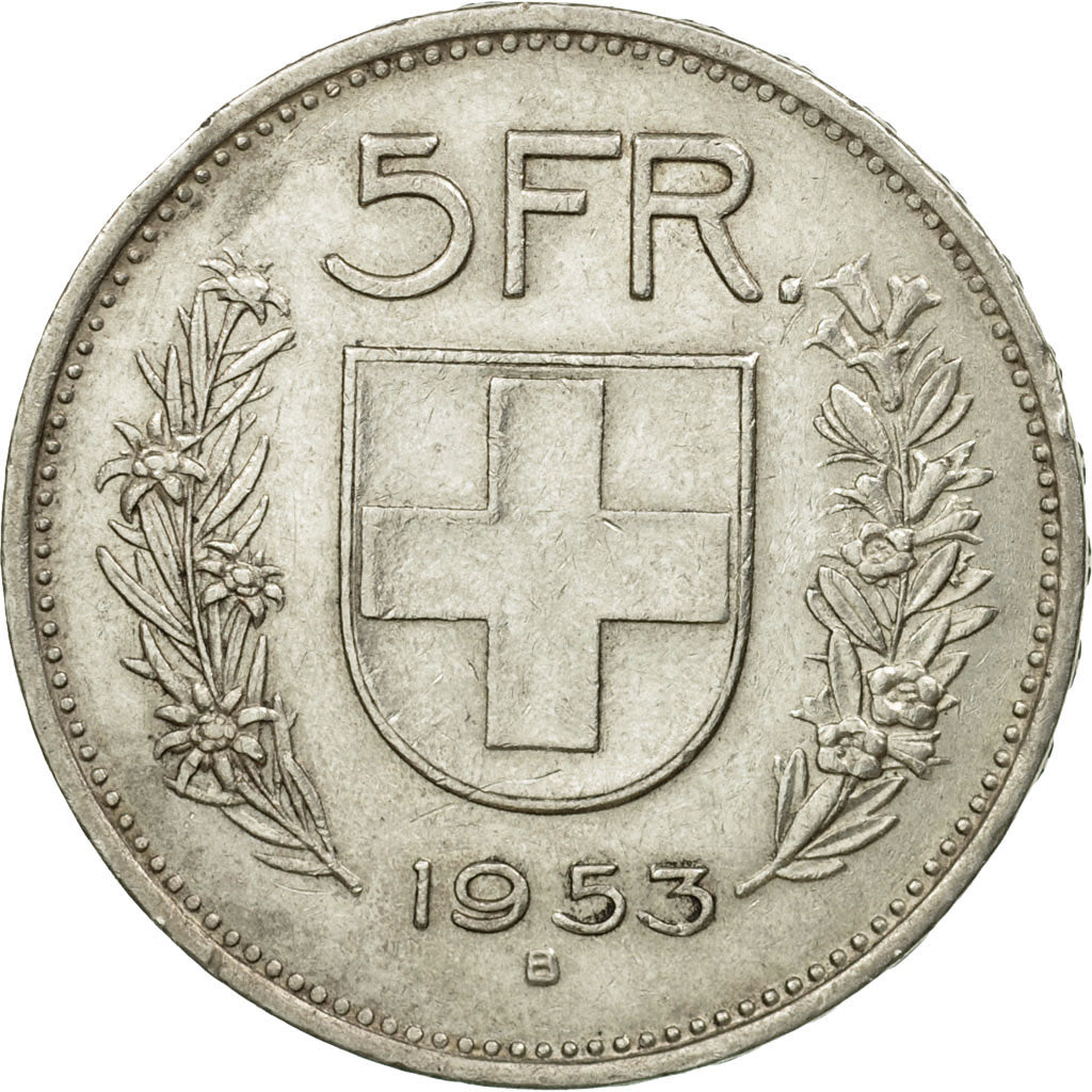 Monnaie, Suisse, 5 Francs, 1953, Bern, TTB+, Argent, KM:40
