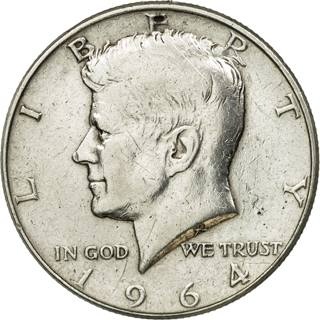 Coin, United States, Kennedy Half Dollar, 1964, Philadelphia, AU(50-53), KM 202