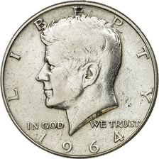 Coin, United States, Kennedy Half Dollar, 1964, Philadelphia, AU(50-53), KM 202