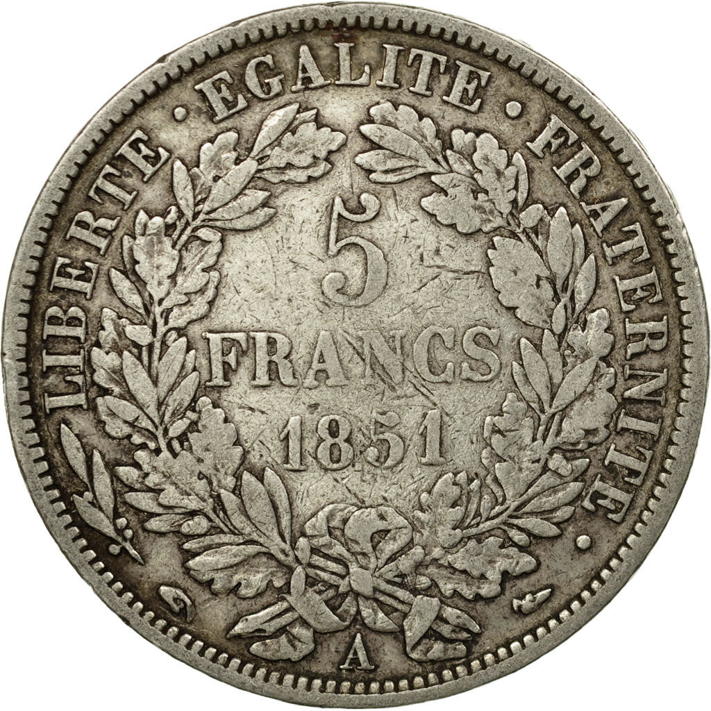 Monnaie, France, Cérès, 5 Francs, 1851, Paris, TB+, Argent, Gadoury:719