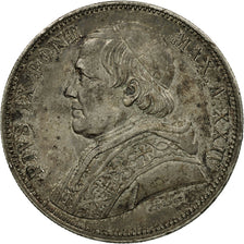 Moneta, DEPARTAMENTY WŁOSKIE, PAPAL STATES, Pius IX, 5 Lire, 1870, Roma