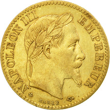 Coin, France, Napoleon III, 10 Francs, 1868, Strasbourg,AU(50-53),Gold, KM 800.2