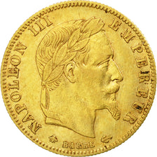 Coin, France, Napoleon III, 5 Francs, 1868, Paris, AU(50-53),Gold, KM 803.1