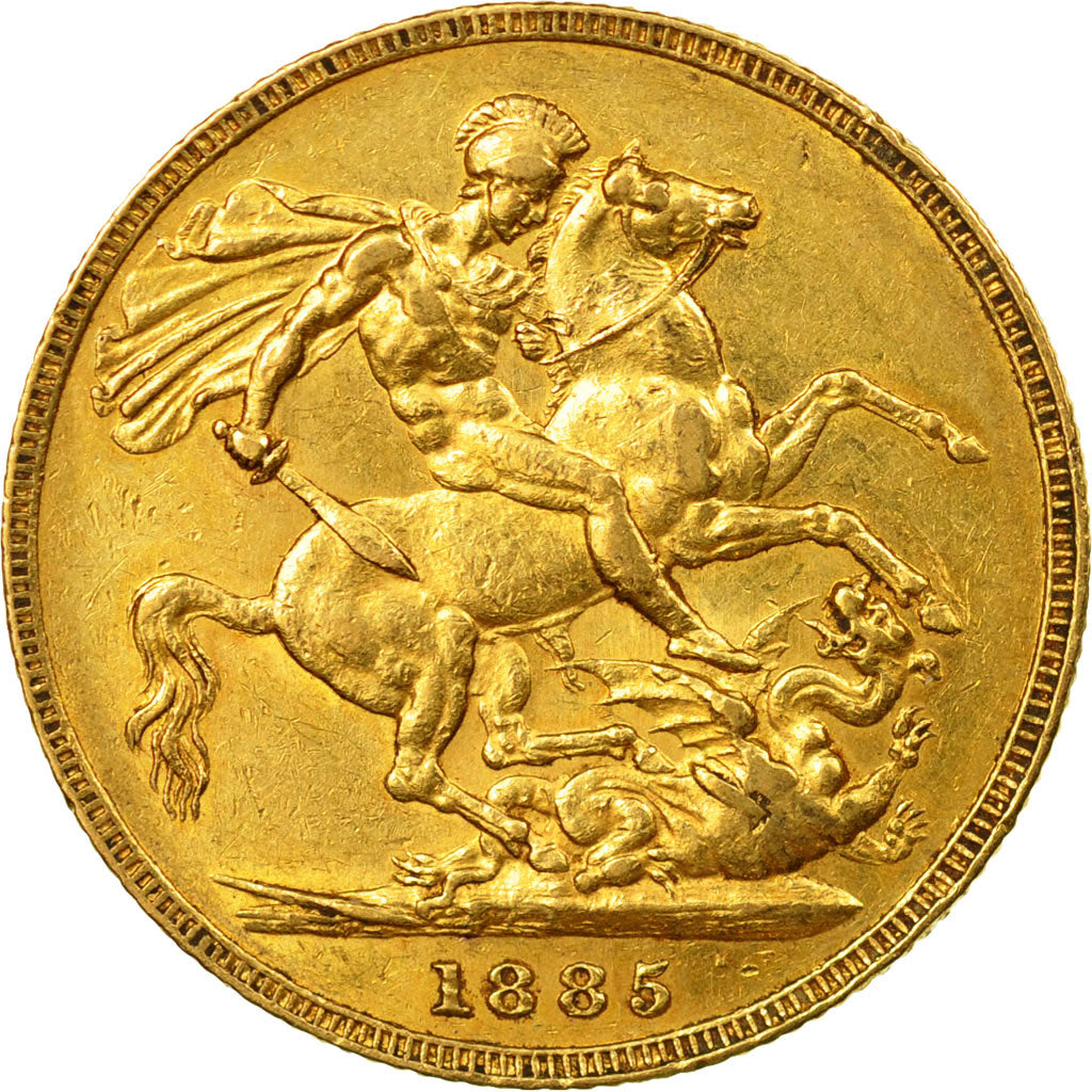 Coin, Australia, Victoria, Sovereign, 1885, Melbourne, AU(55-58), Gold, KM:7