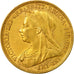 Moneda, Australia, Victoria, Sovereign, 1896, Melbourne, EBC, Oro, KM:13