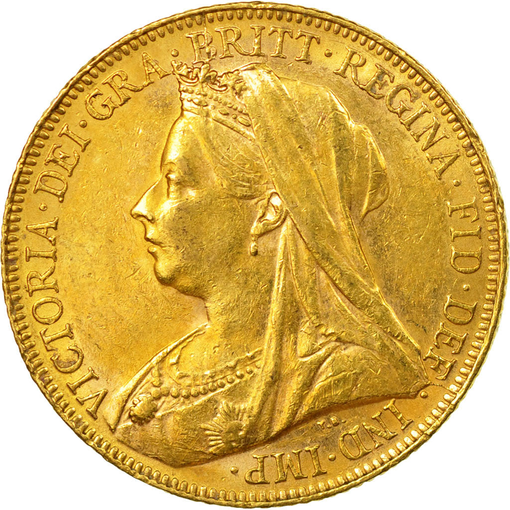 Coin, Australia, Victoria, Sovereign, 1901, Melbourne, AU(55-58), Gold, KM:13
