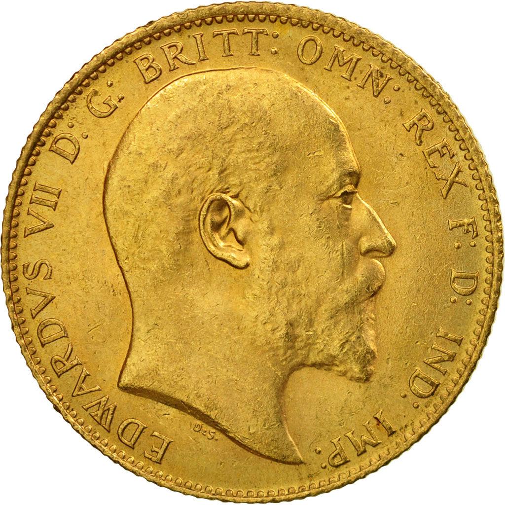 Coin, Australia, Edward VII, Sovereign, 1910, Sydney, AU(55-58), Gold, KM:15