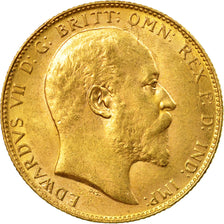 Coin, Australia, Edward VII, Sovereign, 1906, Perth, AU(55-58), Gold, KM:15