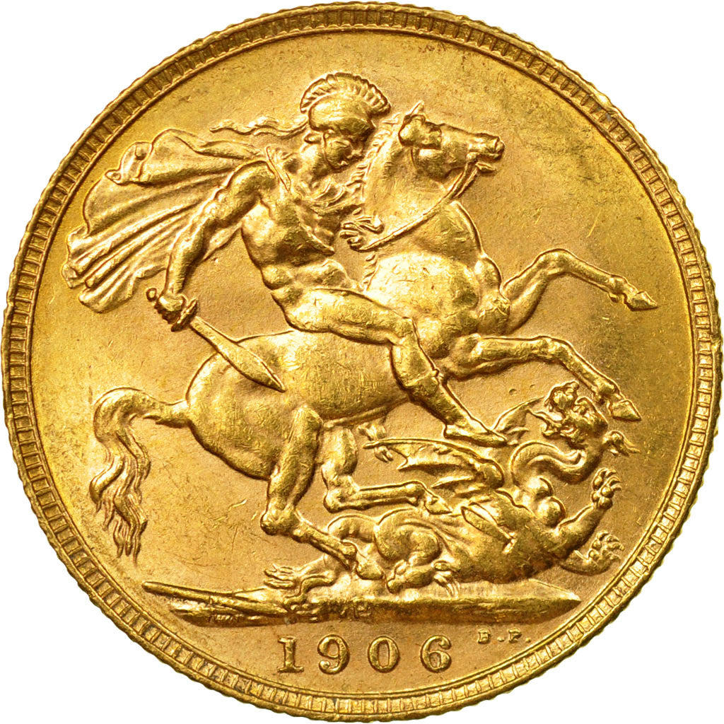Coin, Australia, Edward VII, Sovereign, 1906, Perth, AU(55-58), Gold, KM:15