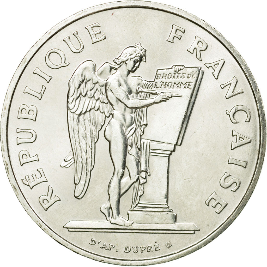 Moneda, Francia, Droits de l'Homme, 100 Francs, 1989, EBC, Plata, KM:970